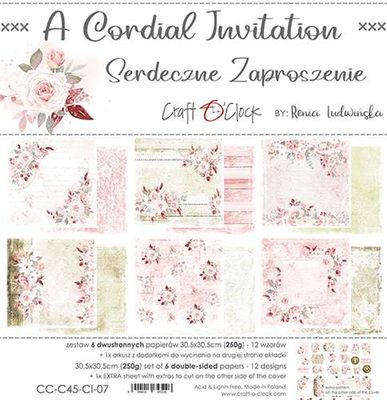 Craft O'Clock - Paper Collection Set 12"*12" A Cordinal Invitation