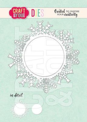 Craft & You Design Dies - Snowflake frame round