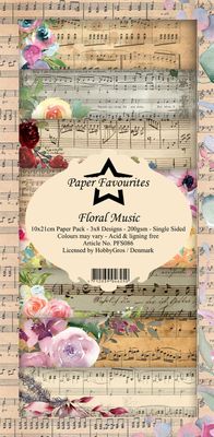 Paper Favourites - Slim Card - Floral Music