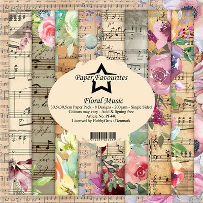 Paper Favourites - Floral Music Paperpack 12' x 12'