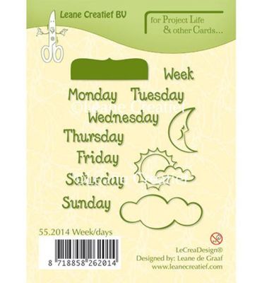 Leane Creatief BV Clearstamps - Week/Days