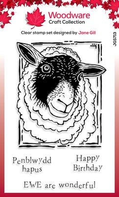 Woodware Clearstamp - Lino Cut Sheep