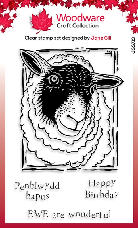 Woodware Clearstamp - Lino Cut Sheep