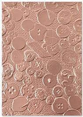 Sizzix 3-D Textured Impressions Embossing Folder - "Vintage Buttons"