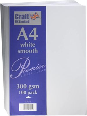 Craft UK Limited Premium Collection A4 White Smooth Paper Pack