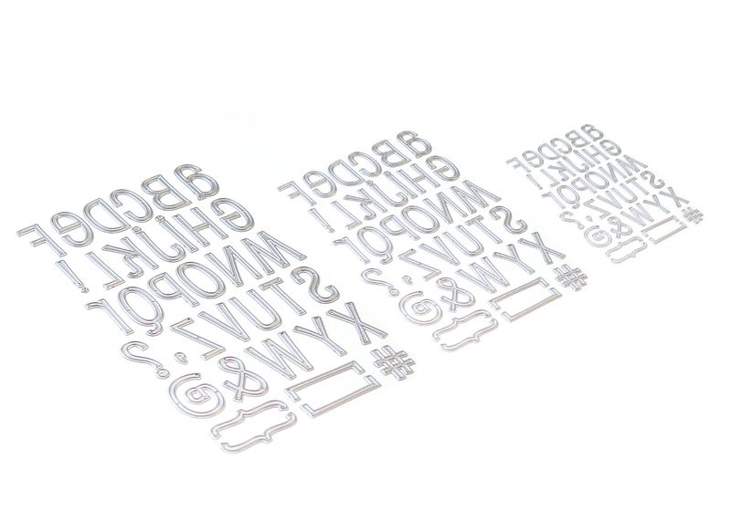 Elizabeth Craft Designs Dies - Planner Essentials  23 - Retro Alphabet Trio