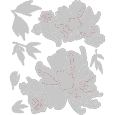 Sizzix/Tim Holtz Thinlits Die ”Brushstroke Flowers #1”