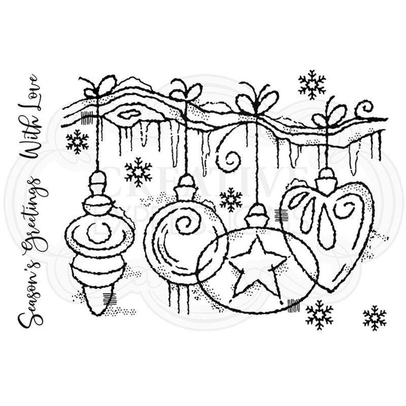 Woodware Clearstamp - Frosted Baubles