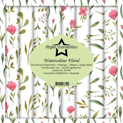 Paper Favourites - Watercolour Floral Paperpack 12' x 12