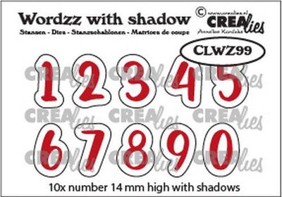 Crealies Dies Wordzz with Shadow Numbers