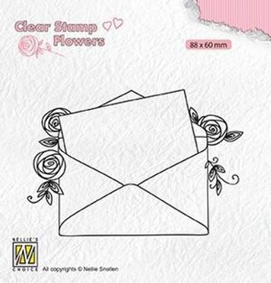 Nellie Snellen Clearstamp Flowers - Love Letter