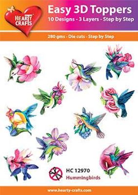 Hearty Crafts Easy 3D Toppers - Hummingbirds