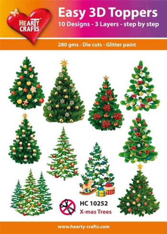 Hearty Crafts Easy 3D Toppers - X-mas Trees