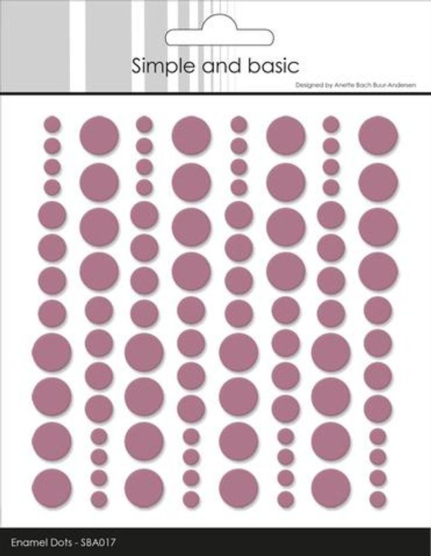 Simple and Basic Enamel Dots ”Old Rose”