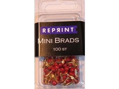 Reprint Mini Brads - Röd, rund