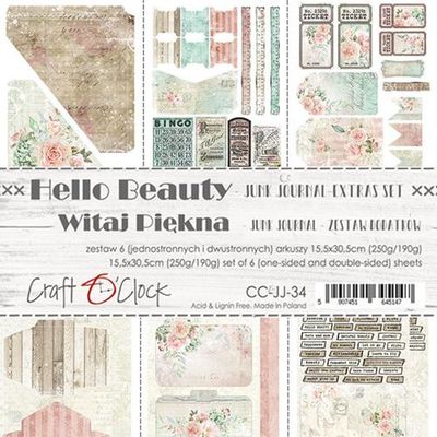 Craft O'Clock Junk Journal Extras Set - Hello Beauty