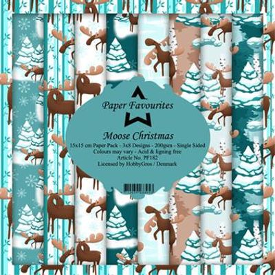 Paper Favourites - Moose Christmas Paperpack 6' x 6'