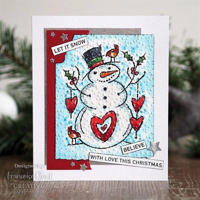 Woodware Clearstamp - Loving Snowman