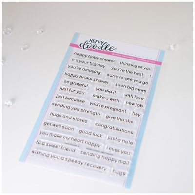 Heffy Doodle More Classic Sentiments Clear Stamps