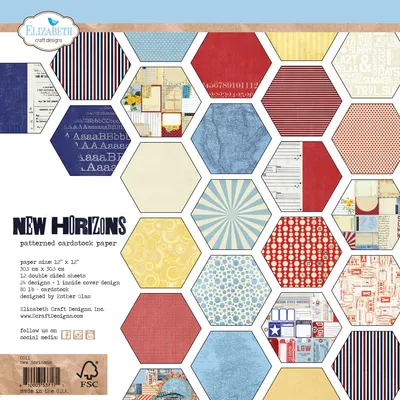 Elizabeth Craft Designs - New Horizons Paper pack 12' x 12'