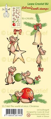 Leane Creatief BV Clearstamps - The world of mice - Christmas