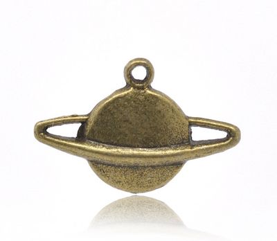 Metalldeko 6 st Planeter Bronze