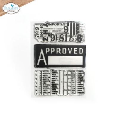 Elizabeth Craft Designs Clearstamps - Backgrounds from the past