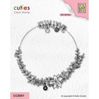 Nellie Snellen Cuties Clear Stamps Wreath