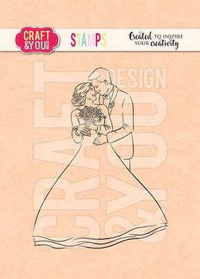 Craft & You Designs Clearstamp - Happy Young Couple
