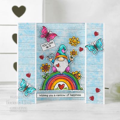 Woodware Clearstamp - Rainbow Gnome