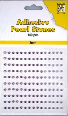 Nellie Snellen Adhesive Pearl Stones 3 mm - Lila