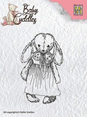 Nellie Snellen Baby Cuddles Clearstamp - Cuddly Girl