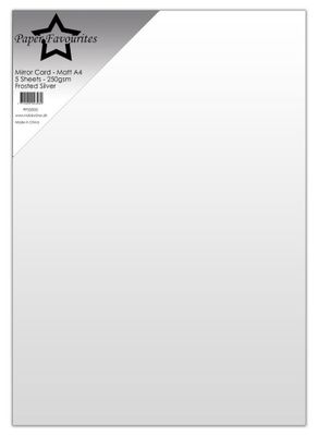 Paper Favourites Mirror Card Matte A4 Frosted Silver (5pcs)