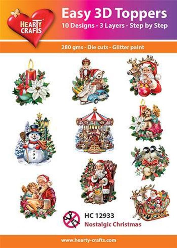 Hearty Crafts Easy 3D Toppers - Nostalgic Christmas