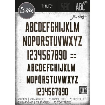 Sizzix/Tim Holtz Thinlits Die ”Alphanumeric Theory”