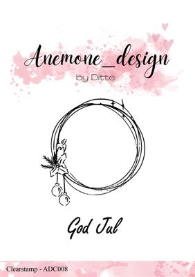 Anemone Design Stämpel - Krans + God Jul