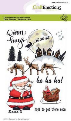 CraftEmotions clearstamps A6 - Santa 2