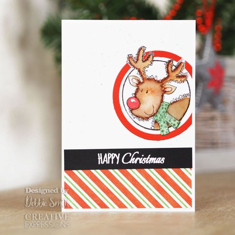 Woodware Clearstamp -Festive Fuzzies - Mini Reindeer