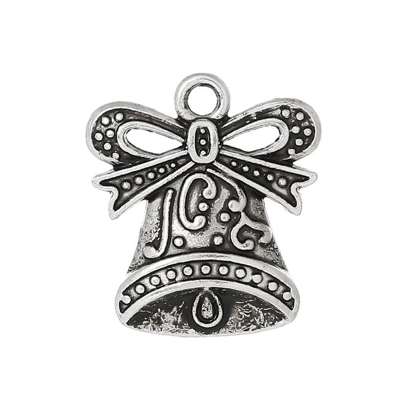 Antique Silver Julklocka 4 st