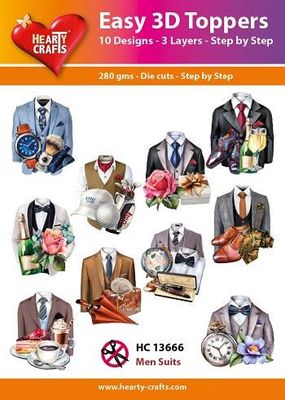 Hearty Crafts Easy 3D Toppers - Men Suits