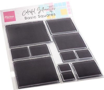Marianne Design Clearstamp Colorful Silhouettes Basic Squares