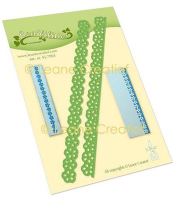 Leane Creatief BV Dies - Card Edge & Border Flowers