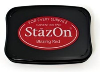 Staz On Solvent Ink Pad - Blazing Red
