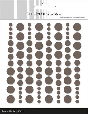 Simple and Basic Enamel Dots ”Warm Grey”