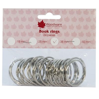 Woodware Craft Collection - Book Rings 38 mm