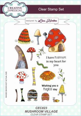 Creative Expressions Clear Stamp Set - Mushroom Village