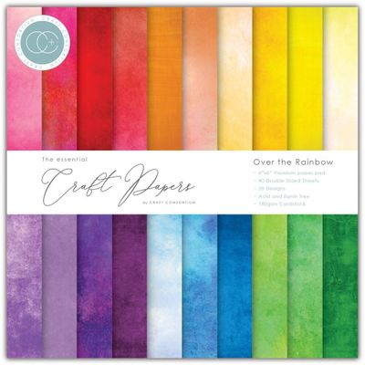 Craft Consortium Essential Craft Papers Paperpad Ink Drops Over The Rainbow