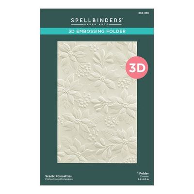Spellbinders Scenic Poinsettias 3D Embossing Folder