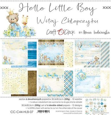 Craft O'Clock - Paper Collection Set 12"*12" Hello Little Boy