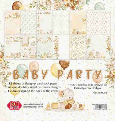 Craft & You Paperpad "Baby Party" 12' x 12'